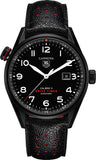 Buy Shop Tag Heuer Carrera Calibre 5 Drive Timer Black Dial Black Leather Strap Watch for Men - WAR2A80.FC6337 USA Online