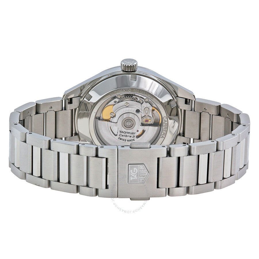 Buy Shop Tag Heuer Carrera Automatic Caliber 5 White Dial Silver Steel Strap Watch for Men - WAR211B.BA0782 USA Online