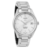 Buy Shop Tag Heuer Carrera Automatic Caliber 5 White Dial Silver Steel Strap Watch for Men - WAR211B.BA0782 USA Online
