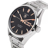 Buy Shop Tag Heuer Carrera Calibre 5 Automatic Black Dial Silver Steel Strap Watch for Men - WAR201C.BA0723 USA Online