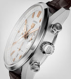 Buy Shop Tag Heuer Carrera Chronograph White Dial Brown Leather Strap Watch for Men - CBN2013.FC6483 USA Online