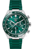 Buy Shop Tag Heuer Carrera Chronograph 44mm Green Dial Green Steel Strap Watch for Men - CBN2A1N.FT6238 USA Online