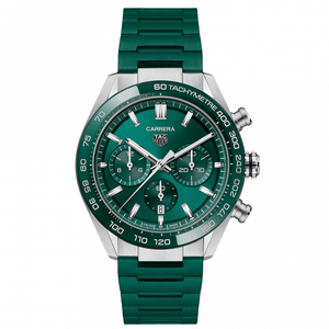 Buy Shop Tag Heuer Carrera Chronograph 44mm Green Dial Green Steel Strap Watch for Men - CBN2A1N.FT6238 USA Online
