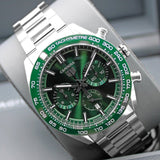 Buy Shop Tag Heuer Carrera Chronograph 44mm Green Dial Silver Steel Strap Watch for Men - CBN2A1N.BA0643 USA Online