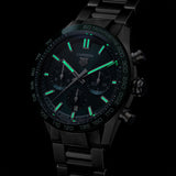 Buy Shop Tag Heuer Carrera Chronograph 44mm Green Dial Silver Steel Strap Watch for Men - CBN2A1N.BA0643 USA Online
