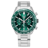 Buy Shop Tag Heuer Carrera Chronograph 44mm Green Dial Silver Steel Strap Watch for Men - CBN2A1N.BA0643 USA Online