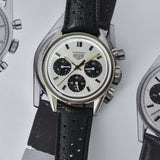 Buy Shop Tag Heuer Carrera Chronograph 60th Anniversary Silver Dial Black Leather Strap Watch for Men - CBK221H.FC8317 USA Online