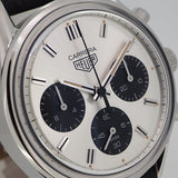 Buy Shop Tag Heuer Carrera Chronograph 60th Anniversary Silver Dial Black Leather Strap Watch for Men - CBK221H.FC8317 USA Online