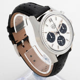 Buy Shop Tag Heuer Carrera Chronograph 60th Anniversary Silver Dial Black Leather Strap Watch for Men - CBK221H.FC8317 USA Online
