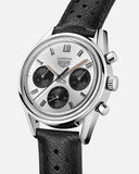 Buy Shop Tag Heuer Carrera Chronograph 60th Anniversary Silver Dial Black Leather Strap Watch for Men - CBK221H.FC8317 USA Online