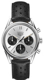 Buy Shop Tag Heuer Carrera Chronograph 60th Anniversary Silver Dial Black Leather Strap Watch for Men - CBK221H.FC8317 USA Online