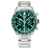 Buy Shop Tag Heuer Carrera Chronograph 44mm Green Dial Silver Steel Strap Watch for Men - CBN2A1N.BA0643 USA Online