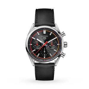 Buy Shop Tag Heuer Carrera Chronograph Black Dial Black Leather Strap Watch for Men - CBN201C.FC6542 USA Online