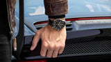 Buy Shop Tag Heuer Carrera Chronograph Black Dial Black Leather Strap Watch for Men - CBN2A5A.FC6481 USA Online