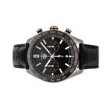 Buy Shop Tag Heuer Carrera Chronograph Black Dial Black Leather Strap Watch for Men - CBN2A5A.FC6481 USA Online