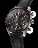 Buy Shop Tag Heuer Carrera Chronograph Black Dial Black Leather Strap Watch for Men - CBN2A5A.FC6481 USA Online