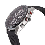 Buy Shop Tag Heuer Carrera Chronograph Black Dial Black Rubber Strap Watch for Men - CBN2A1AA.FT6228 USA Online