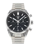 Buy Shop Tag Heuer Carrera Chronograph Black Dial Silver Steel Strap Watch for Men - CBN2010.BA0642 USA Online
