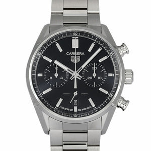 Buy Shop Tag Heuer Carrera Chronograph Black Dial Silver Steel Strap Watch for Men - CBN2010.BA0642 USA Online