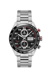 Buy Shop Tag Heuer Carrera Chronograph Black Dial Silver Steel Strap Watch for Men - CBN2A1AA.BA0643 USA Online