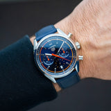 Buy Shop Tag Heuer Carrera Chronograph Blue Dial Blue Leather Strap Watch for Men - CBN201D.FC6543 USA Online