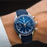 Buy Shop Tag Heuer Carrera Chronograph Blue Dial Blue Leather Strap Watch for Men - CBS2212.FC6535 USA Online