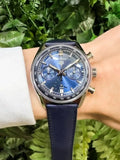 Buy Shop Tag Heuer Carrera Chronograph Blue Dial Blue Leather Strap Watch for Men - CBS2212.FC6535 USA Online