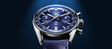 Buy Shop Tag Heuer Carrera Chronograph Blue Dial Blue Leather Strap Watch for Men - CBS2212.FC6535 USA Online