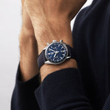 Buy Shop Tag Heuer Carrera Chronograph Blue Dial Blue Leather Strap Watch for Men - CBS2212.FC6535 USA Online
