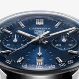 Buy Shop Tag Heuer Carrera Chronograph Blue Dial Blue Leather Strap Watch for Men - CBS2212.FC6535 USA Online