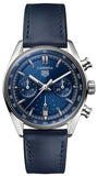 Buy Shop Tag Heuer Carrera Chronograph Blue Dial Blue Leather Strap Watch for Men - CBS2212.FC6535 USA Online
