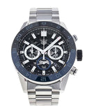 Buy Shop Tag Heuer Carrera Chronograph Blue Dial Silver Steel Strap Watch for Men - CBG2A1Z.BA0658 USA Online