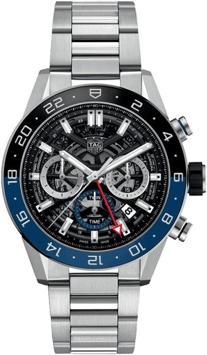 Buy Shop Tag Heuer Carrera Chronograph Blue Dial Silver Steel Strap Watch for Men - CBG2A1Z.BA0658 USA Online
