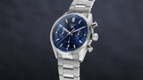 Buy Shop Tag Heuer Carrera Chronograph Blue Dial Silver Steel Strap Watch for Men - CBN2011.BA0642 USA Online