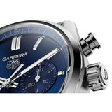 Buy Shop Tag Heuer Carrera Chronograph Blue Dial Silver Steel Strap Watch for Men - CBN2011.BA0642 USA Online