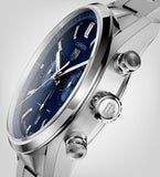 Buy Shop Tag Heuer Carrera Chronograph Blue Dial Silver Steel Strap Watch for Men - CBN2011.BA0642 USA Online
