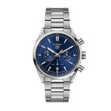 Buy Shop Tag Heuer Carrera Chronograph Blue Dial Silver Steel Strap Watch for Men - CBN2011.BA0642 USA Online