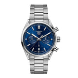 Buy Shop Tag Heuer Carrera Chronograph Blue Dial Silver Steel Strap Watch for Men - CBN2011.BA0642 USA Online