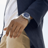 Tag Heuer Carrera Chronograph Blue Dial Silver Steel Strap Watch for Men - CBN2011.BA0642
