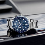 Buy Shop Tag Heuer Carrera Chronograph Blue Dial Silver Steel Strap Watch for Men - CBN2A1A.BA0643 USA Online