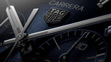 Buy Shop Tag Heuer Carrera Chronograph Blue Dial Silver Steel Strap Watch for Men - CBN2A1A.BA0643 USA Online