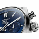 Buy Shop Tag Heuer Carrera Chronograph Blue Dial Silver Steel Strap Watch for Men - CBN2A1A.BA0643 USA Online