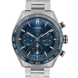 Buy Shop Tag Heuer Carrera Chronograph Blue Dial Silver Steel Strap Watch for Men - CBN2A1A.BA0643 USA Online