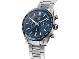 Buy Shop Tag Heuer Carrera Chronograph Blue Dial Silver Steel Strap Watch for Men - CBN2A1A.BA0643 USA Online