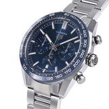 Buy Shop Tag Heuer Carrera Chronograph Blue Dial Silver Steel Strap Watch for Men - CBN2A1A.BA0643 USA Online