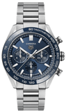 Buy Shop Tag Heuer Carrera Chronograph Blue Dial Silver Steel Strap Watch for Men - CBN2A1A.BA0643 USA Online