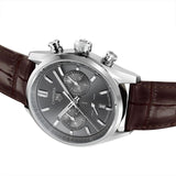 Buy Shop Tag Heuer Carrera Chronograph Grey Dial Brown Leather Strap Watch for Men - CBN2012.FC6483 USA Online