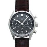Buy Shop Tag Heuer Carrera Chronograph Grey Dial Brown Leather Strap Watch for Men - CBN2012.FC6483 USA Online