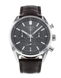 Buy Shop Tag Heuer Carrera Chronograph Grey Dial Brown Leather Strap Watch for Men - CBN2012.FC6483 USA Online