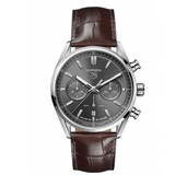 Buy Shop Tag Heuer Carrera Chronograph Grey Dial Brown Leather Strap Watch for Men - CBN2012.FC6483 USA Online